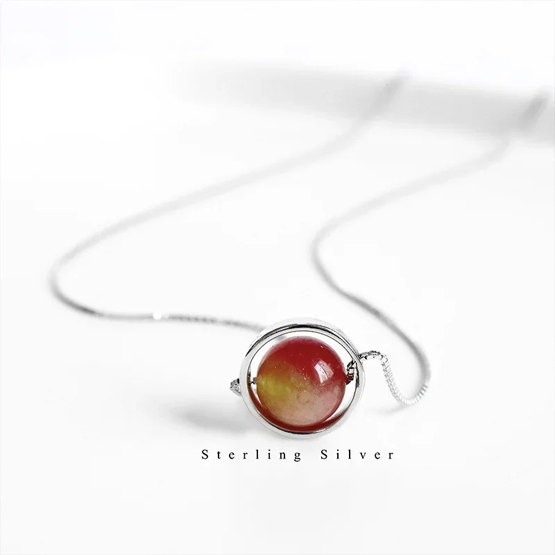 Real 925 Sterling Silver Box Chains Necklace for Women Watermelon Red Chalcedony Pendant Necklaces Fine Jewelry Accessories YNC1
Real 925 Sterling Silver Box Chains Necklace for Women Watermelon Red Chalcedony Pendant Necklaces Fine Jewelry Accessories YNC1
