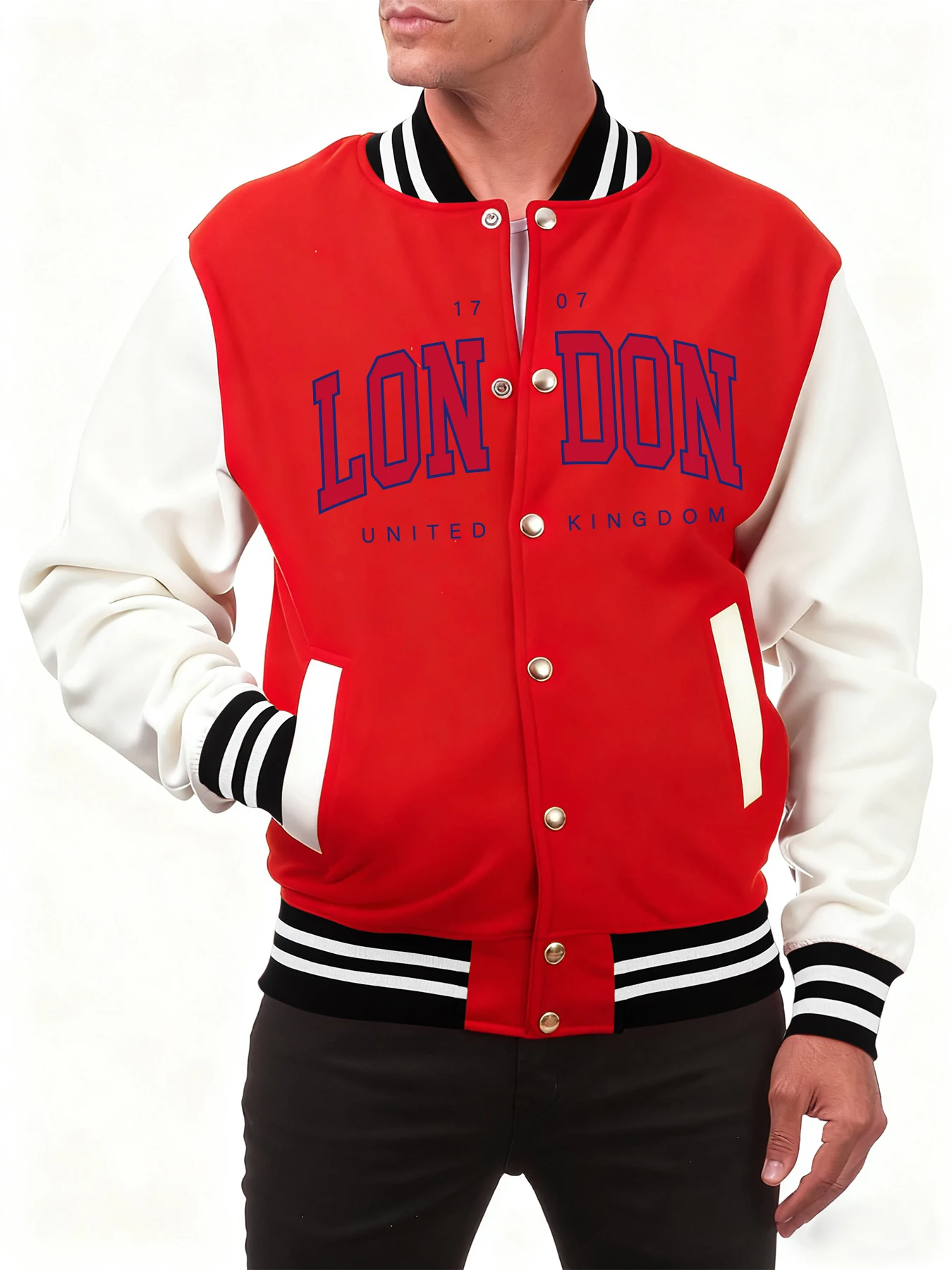 London United Kingdom Letter Printed Jackets Men Casual Pocket Baseball Coat Fashion Loose Top Autumn Hip Hop Streetwear Clothes
London United Kingdom Letter Printed Jackets Men Casual Pocket Baseball Coat Fashion Loose Top Autumn Hip Hop Streetwear Clothes