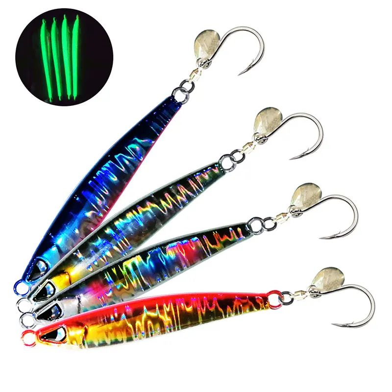 1PC Metal Fast JIg Fishing Lure 40g60g80g100g UV Glow Jig 3D Print Speed Falling Angler Hard Bait Sinking Jigging Pesca Bait
1PC Metal Fast JIg Fishing Lure 40g60g80g100g UV Glow Jig 3D Print Speed Falling Angler Hard Bait Sinking Jigging Pesca Bait