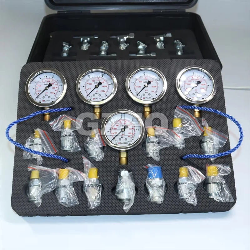 Generic Excavator Hydraulic Test Kit 5 Pressure Measurement Tool,Gauge Hydraulic Pressure Gauges Set
Generic Excavator Hydraulic Test Kit 5 Pressure Measurement Tool,Gauge Hydraulic Pressure Gauges Set