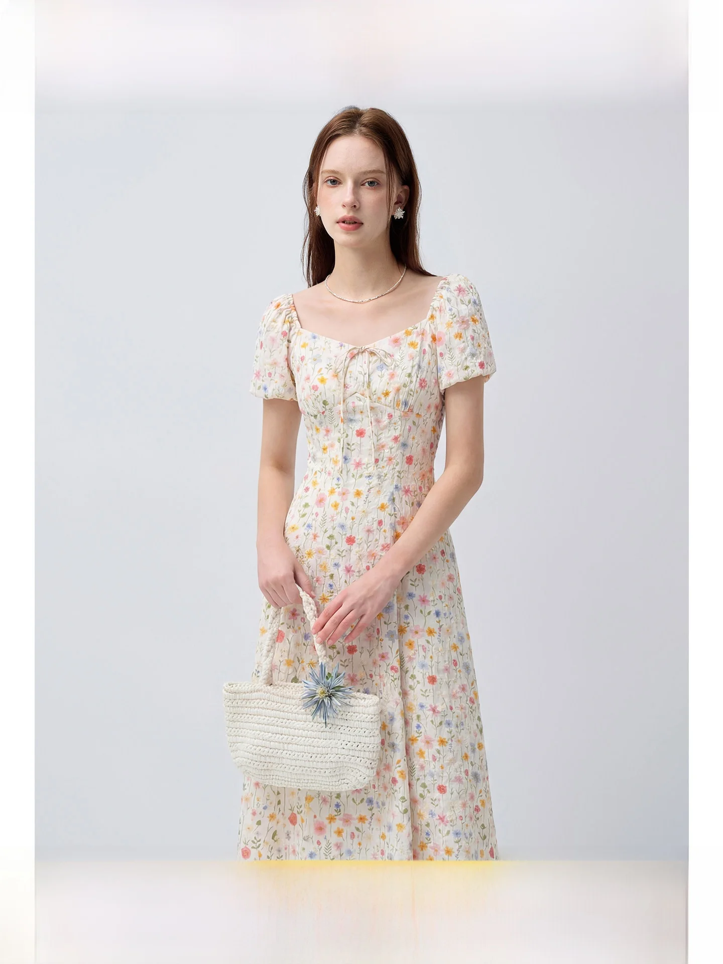 Rui Large Size Women's Square Collar Floral A-Line Long Dress Slimming Waist Design Summer New Style for Plump Mm
Rui Large Size Women's Square Collar Floral A-Line Long Dress Slimming Waist Design Summer New Style for Plump Mm