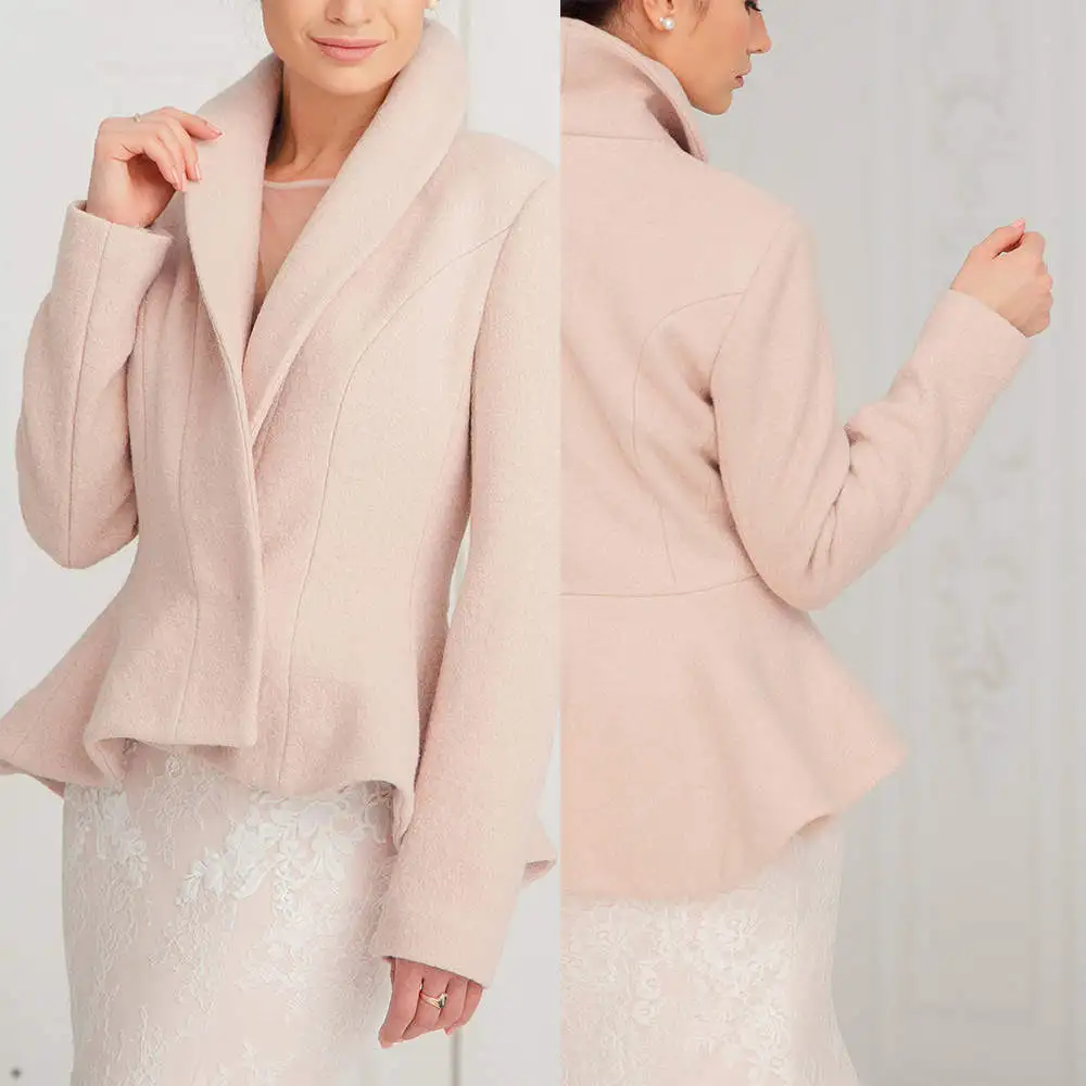 Modern Wrap Jacket Shawl Lapel Long Sleeve Bride Jackets Women Flower Bridal Cloak Wedding Accessories Custom Made
Modern Wrap Jacket Shawl Lapel Long Sleeve Bride Jackets Women Flower Bridal Cloak Wedding Accessories Custom Made