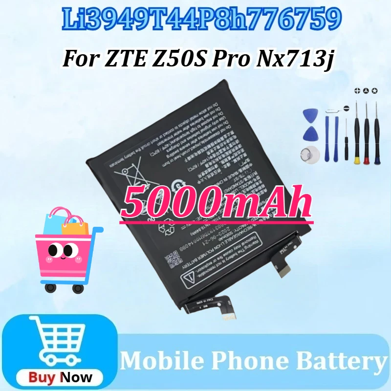 New Li3949T44P8h776759 5000mAh Mobile Phone Battery for ZTE Nubia Z50S Pro NX713J 1ICP6/68/74 Mobile Phone Batteries
New Li3949T44P8h776759 5000mAh Mobile Phone Battery for ZTE Nubia Z50S Pro NX713J 1ICP6/68/74 Mobile Phone Batteries