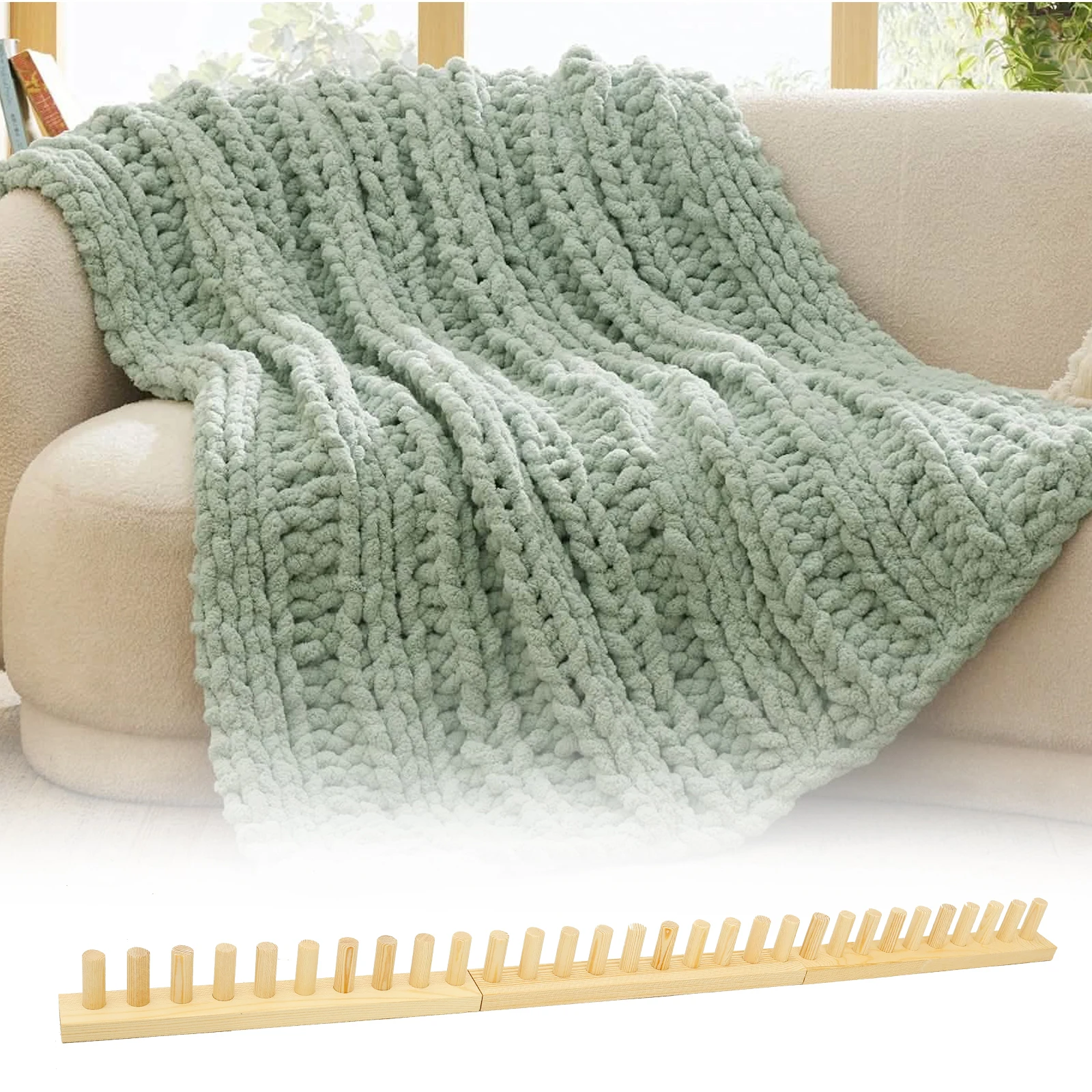 Knitting Carpet Frame 46inch Chunky Yarn Blanket Loom Adjustable Length Knitting Blanket Machine DIY Handicrafts Weaving Tool
Knitting Carpet Frame 46inch Chunky Yarn Blanket Loom Adjustable Length Knitting Blanket Machine DIY Handicrafts Weaving Tool
