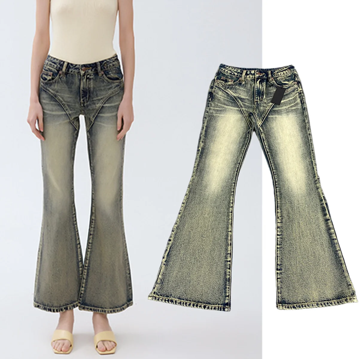 Jenny&Dave British High Street, удобные облегающие джинсы со средней талией для женщин, винтажные синие расклешенные джинсовые брюки, женская ткань
Jenny&Dave British High Street, удобные облегающие джинсы со средней талией для женщин, винтажные синие расклешенные джинсовые брюки, женская ткань