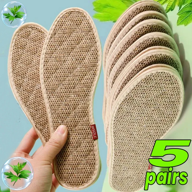 Mugwort Cotton Linen Anti-odor Insoles Soles Sweat Absorption Breathable Deodorization Shoe Pads Summer Cotton Hemp Shoe Inserts
Mugwort Cotton Linen Anti-odor Insoles Soles Sweat Absorption Breathable Deodorization Shoe Pads Summer Cotton Hemp Shoe Inserts