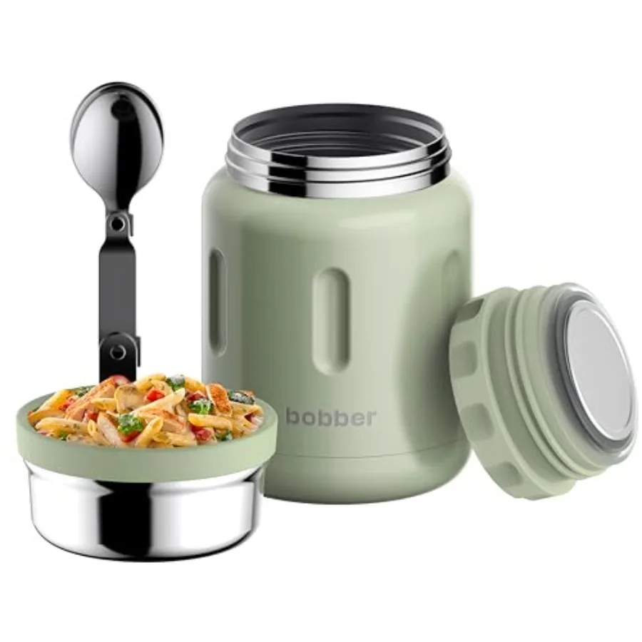 Insulated Stainless Steel Thermo for Hot Food Extra-Wide Mouth Soup Container with Spoon and Bowl - Keeps Rice and Pasta Hot fo
Insulated Stainless Steel Thermo for Hot Food Extra-Wide Mouth Soup Container with Spoon and Bowl - Keeps Rice and Pasta Hot fo