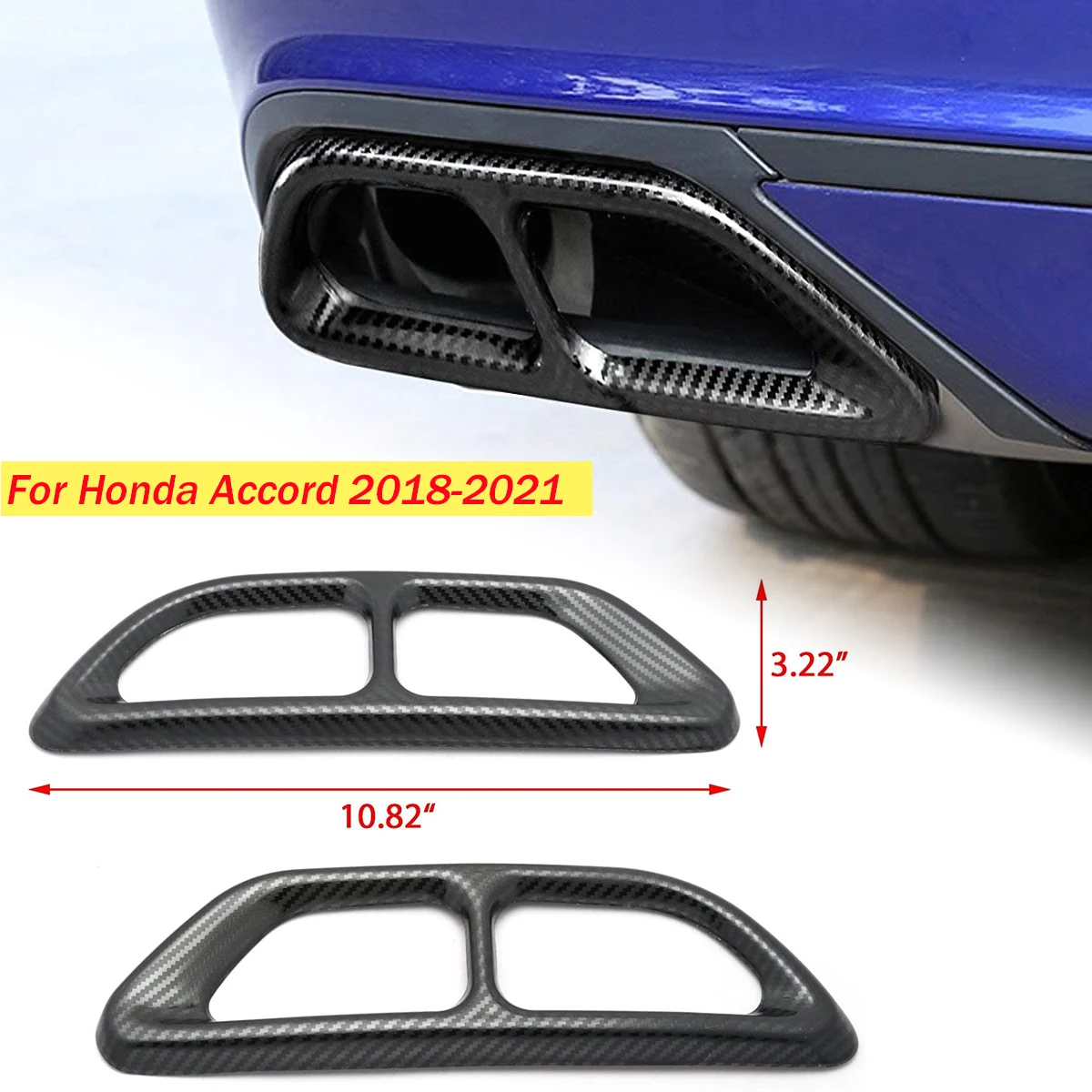 For Honda Accord 2018-2021 Exterior Rear Bumper Exhaust Pipe Protect Cover Trim Car Accessories Black Carbon Fiber Look
For Honda Accord 2018-2021 Exterior Rear Bumper Exhaust Pipe Protect Cover Trim Car Accessories Black Carbon Fiber Look