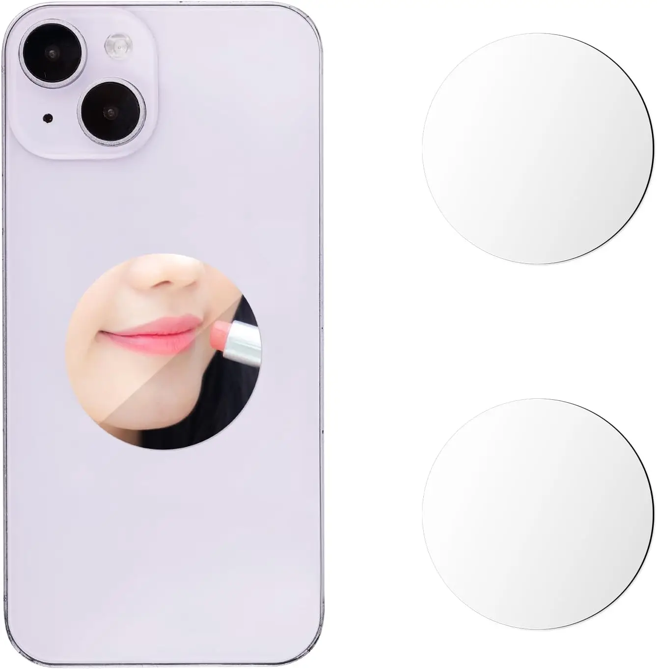 2Pcs Phone Mirror Decal - Stick-on Makeup Mirror for Phone Case, Adhesive Acrylic Mirror Charm
2Pcs Phone Mirror Decal - Stick-on Makeup Mirror for Phone Case, Adhesive Acrylic Mirror Charm