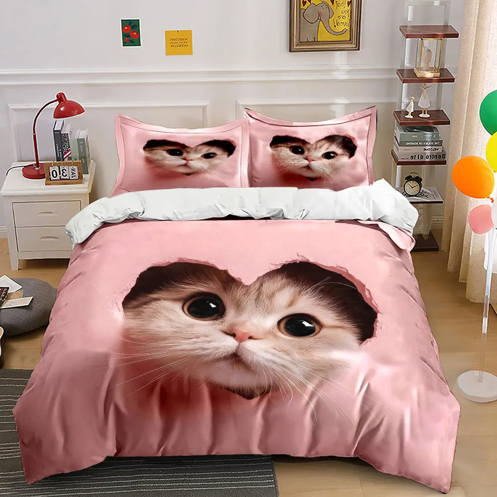 Cat peeking through a hole Bedding Set for Kids Luxury Gift 3pcs Digital Print Comforter Set Soft Comfortable Breathable
Cat peeking through a hole Bedding Set for Kids Luxury Gift 3pcs Digital Print Comforter Set Soft Comfortable Breathable