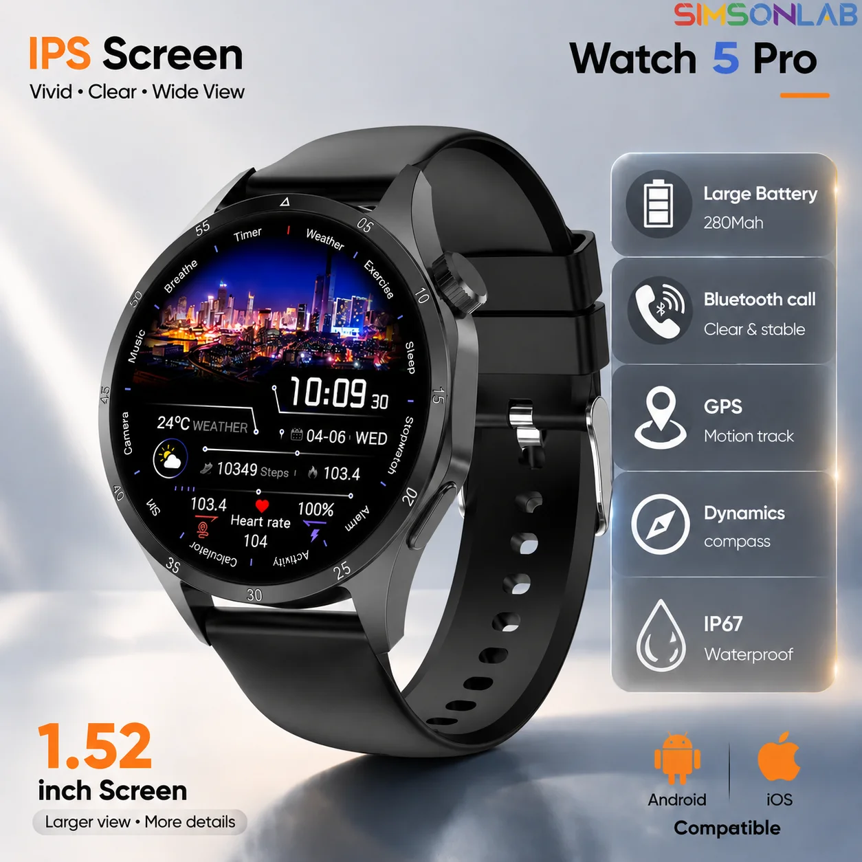 2026 New Smart Watch Men 1.52" HD IPS Screen Bluetooth Call Fitness Tracker Heart Rate Monitor Sports Smartwatch Gift
2026 New Smart Watch Men 1.52" HD IPS Screen Bluetooth Call Fitness Tracker Heart Rate Monitor Sports Smartwatch Gift