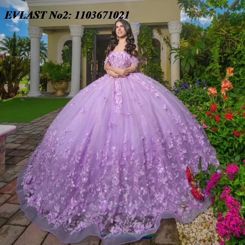 EVLAST блестящее лавандовое платье Quinceanera по индивидуальному заказу, бальное платье с цветочной кружевной аппликацией и бантом из бисера, Sweet 16, Vestidos De 15 Anos E2Q16
EVLAST блестящее лавандовое платье Quinceanera по индивидуальному заказу, бальное платье с цветочной кружевной аппликацией и бантом из бисера, Sweet 16, Vestidos De 15 Anos E2Q16