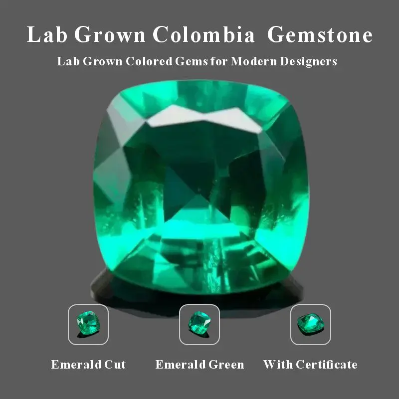 Emerald Square Cushion Shape Emerald Green Color Lab Grown Colombia Gemstone for Diy Jewelry Rings Pendants Making Material
Emerald Square Cushion Shape Emerald Green Color Lab Grown Colombia Gemstone for Diy Jewelry Rings Pendants Making Material
