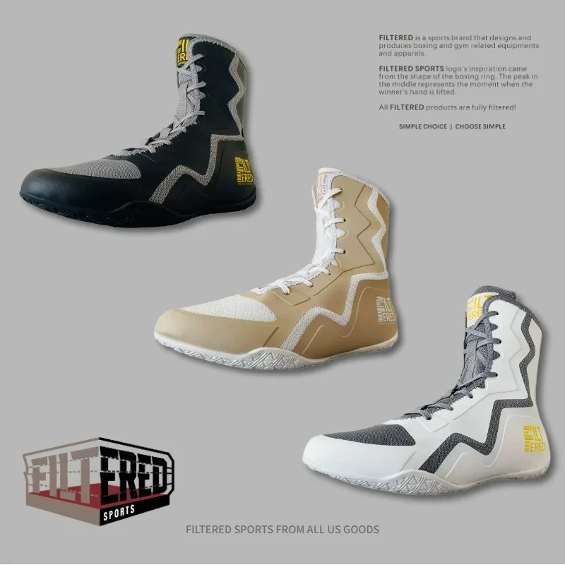 Professional Wrestling Shoes Men Women Black Beige Boxing Shoes for Couples Luxury Brand Fighting Shoes Unisex Training Shoe
Professional Wrestling Shoes Men Women Black Beige Boxing Shoes for Couples Luxury Brand Fighting Shoes Unisex Training Shoe