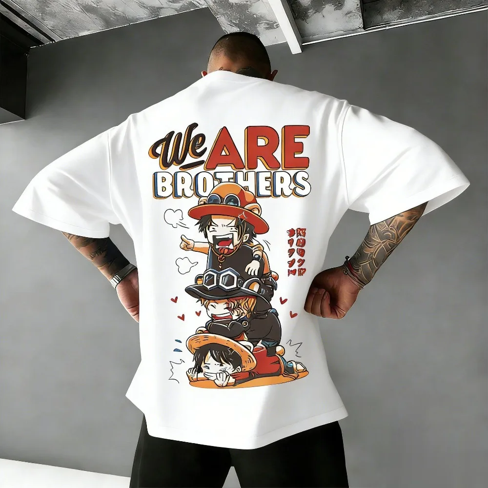 ONE PIECE Luffy Sabo Ace Unisex Pure Cotton T-shirt 2026 Summer Anime Print Plus Size Round Neck Loose Family Short Sleeved Top
ONE PIECE Luffy Sabo Ace Unisex Pure Cotton T-shirt 2026 Summer Anime Print Plus Size Round Neck Loose Family Short Sleeved Top