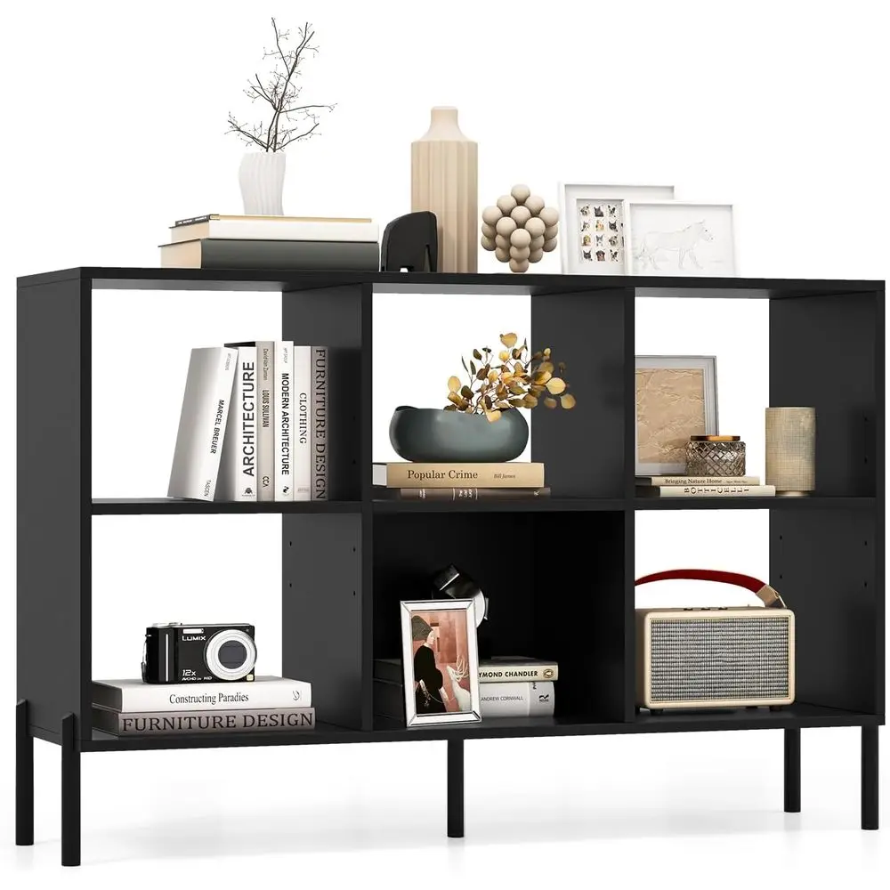 3-Tier 47 Long Wooden Bookshelf with 5 Metal Legs, Adjustable Shelves, Anti-Toppling, 31.5 Tall Floor Open Cube Storage
3-Tier 47 Long Wooden Bookshelf with 5 Metal Legs, Adjustable Shelves, Anti-Toppling, 31.5 Tall Floor Open Cube Storage