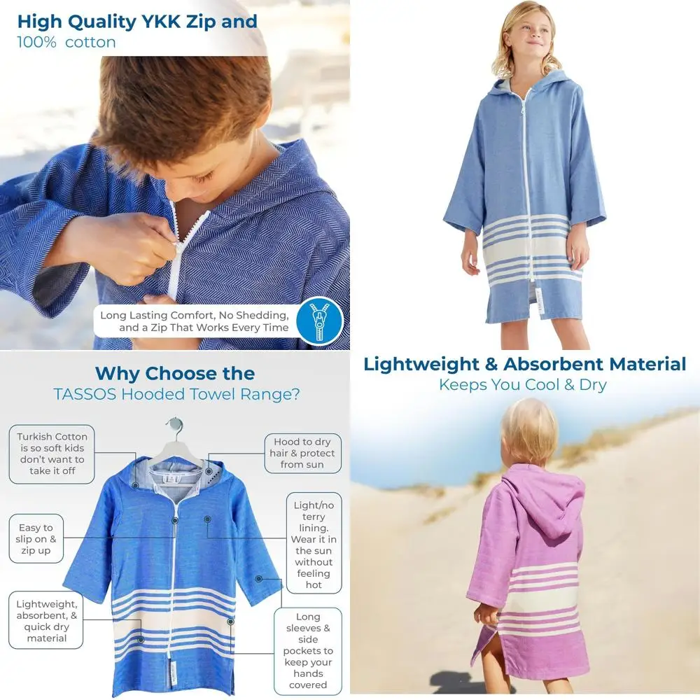 Пончо-полотенце с капюшоном для детей - из мягкого турецкого хлопка, легкое, удобное для ношения, уютное пляжное покрывало, идеально подходит для ванной, бассейна и дома.
Пончо-полотенце с капюшоном для детей - из мягкого турецкого хлопка, легкое, удобное для ношения, уютное пляжное покрывало, идеально подходит для ванной, бассейна и дома.