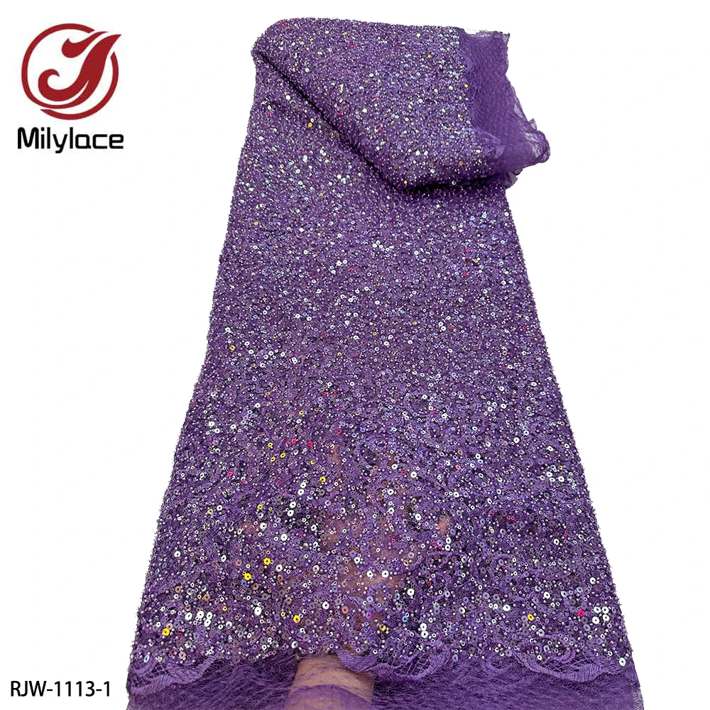 African Handmade Beaded Lace Fabric High-End French Sequins Embroidery Lace Fabric for Nigerian Wedding RJW-1113
African Handmade Beaded Lace Fabric High-End French Sequins Embroidery Lace Fabric for Nigerian Wedding RJW-1113