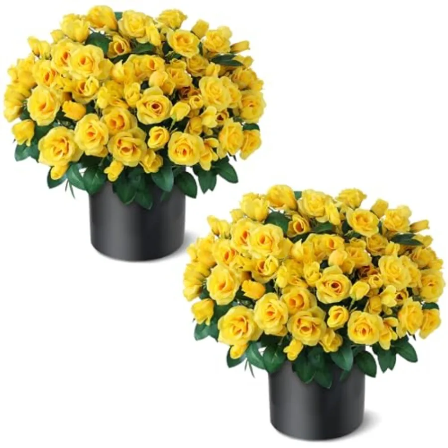 2 Set of Artificial Rose Topiary Trees - Faux Silk Flower Potted Plant, UV Resistant Fake Outdoor Rose Bush for Front Door, Far
2 Set of Artificial Rose Topiary Trees - Faux Silk Flower Potted Plant, UV Resistant Fake Outdoor Rose Bush for Front Door, Far