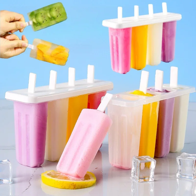 4 Hole Plastic Ice Cream Mold Magnum Mold DIY Fruit Juice Ice Pop Cube Maker Ice Tray Popsicle Mould Baking Accessories
4 Hole Plastic Ice Cream Mold Magnum Mold DIY Fruit Juice Ice Pop Cube Maker Ice Tray Popsicle Mould Baking Accessories