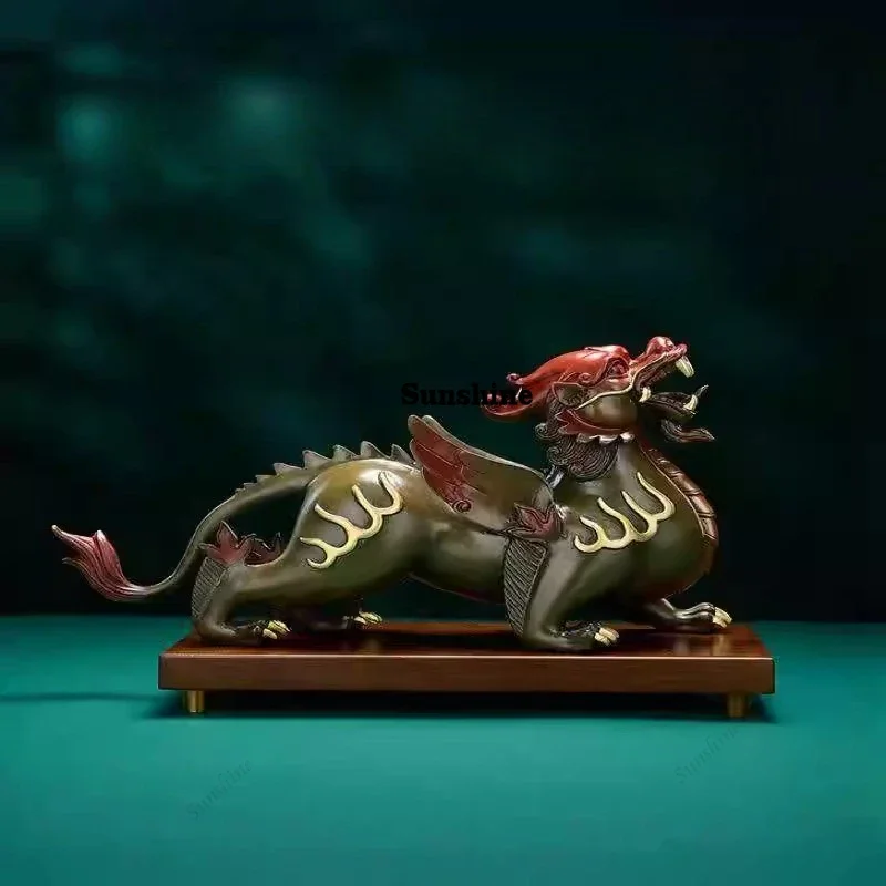 Copper Pixiu ornament office desktop gathering wealth decoration living room attracting wealth unicorn FT
Copper Pixiu ornament office desktop gathering wealth decoration living room attracting wealth unicorn FT