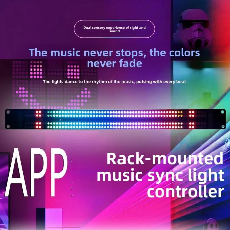 Dazzling 4-row cabinet-style music level indicator with high-brightness led ambient melody rhythm display lights
Dazzling 4-row cabinet-style music level indicator with high-brightness led ambient melody rhythm display lights