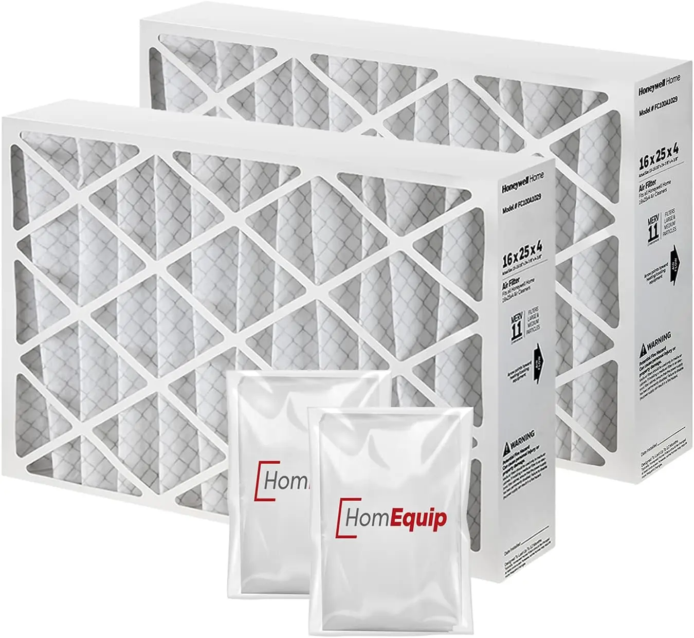 16x25x4 MERV 11 HVAC Air Filter Replacement, 2 Pack with Disposal Bag
16x25x4 MERV 11 HVAC Air Filter Replacement, 2 Pack with Disposal Bag