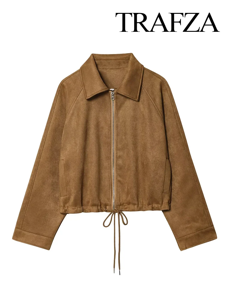 HH Women's 2025 Autumn New Fashion Vintage Lapel Suede Cloth Long Sleeve Coat Female Casual Hem Drawstring Waist Slim Jacket
HH Women's 2025 Autumn New Fashion Vintage Lapel Suede Cloth Long Sleeve Coat Female Casual Hem Drawstring Waist Slim Jacket