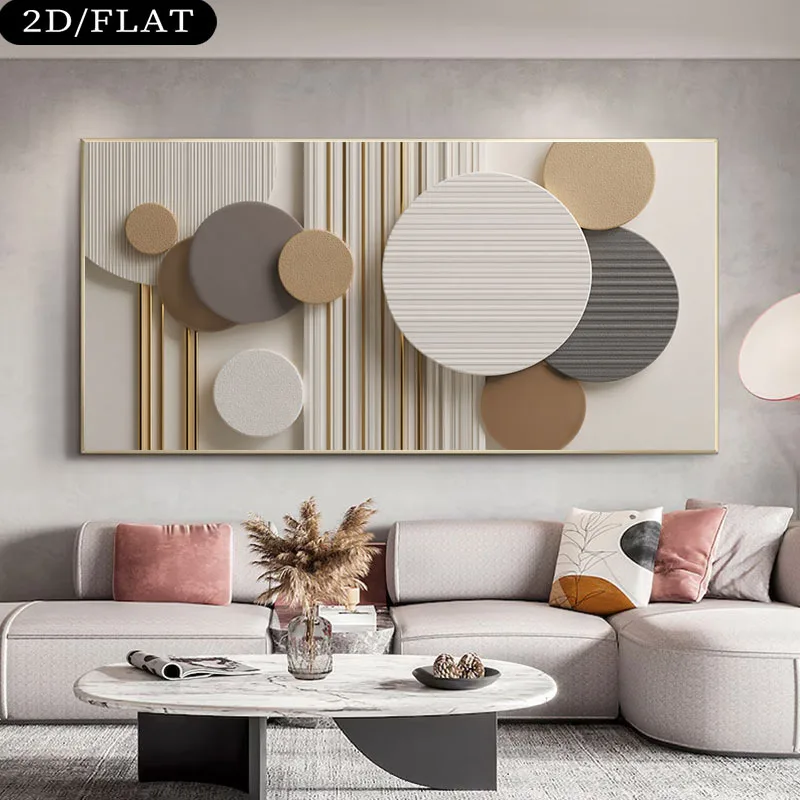 2D Flat Large Modern Abstract Beige Neutral Canvas Wall Art - Frameless Textured Circles Canvas Prints for Living Room Decortion
2D Flat Large Modern Abstract Beige Neutral Canvas Wall Art - Frameless Textured Circles Canvas Prints for Living Room Decortion