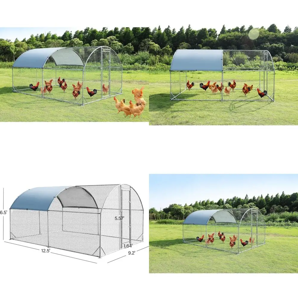 Прочный металлический курятник для птицы с доступом, водонепроницаемый и устойчивый к ультрафиолетовому излучению для использования в дворе 
Прочный металлический курятник для птицы с доступом, водонепроницаемый и устойчивый к ультрафиолетовому излучению для использования в дворе
