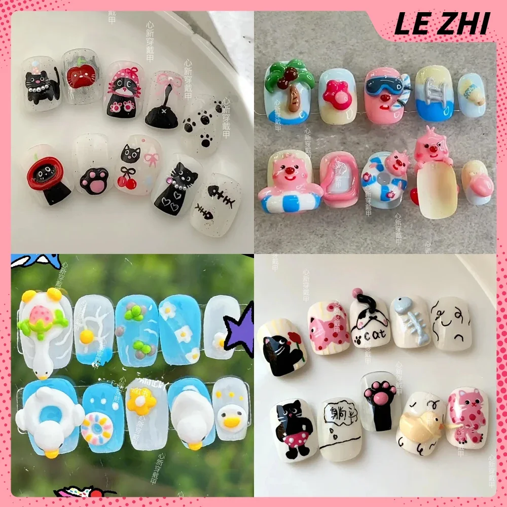 Kawaii Originality Funny Cartoon Full Cover Nails 3D Doll Stereo Short Square Animals Wearable Press On Party Nail Stickers
Kawaii Originality Funny Cartoon Full Cover Nails 3D Doll Stereo Short Square Animals Wearable Press On Party Nail Stickers