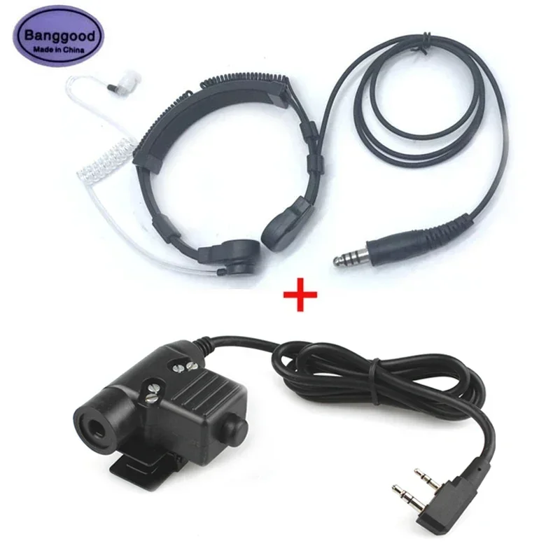 Air Tube Throat Vibration Mic Headset + Z Tactical U-94/A U94 PTT for Kenwood Baofeng UV-5R UV-5RE Plus BF-888S UV-6R H777 Radio
Air Tube Throat Vibration Mic Headset + Z Tactical U-94/A U94 PTT for Kenwood Baofeng UV-5R UV-5RE Plus BF-888S UV-6R H777 Radio