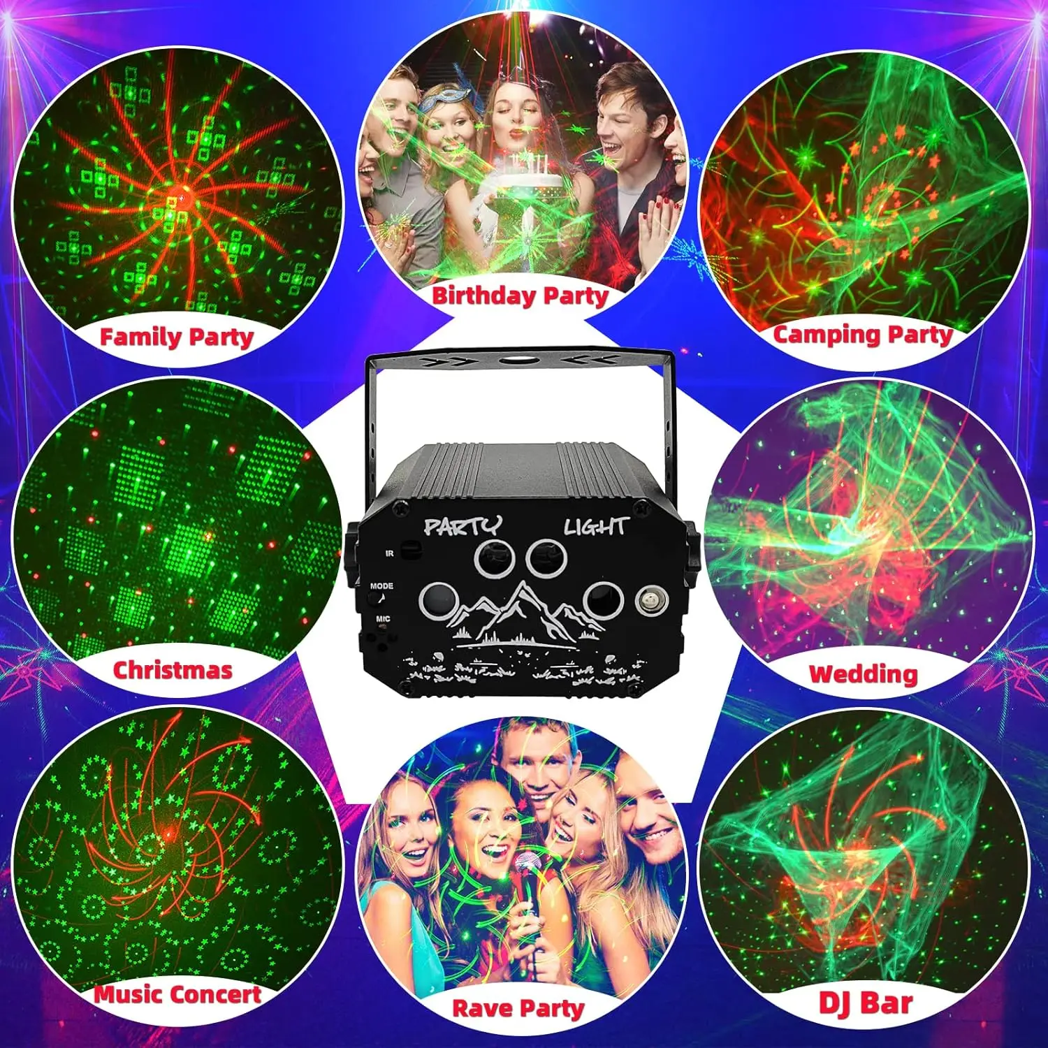 Birthday Gift Party Decor Lights, 3-in-1 Portable Mini Disco Ball DJ Stage Strobe RGB Light, Smart Remote Control,USB Powered
Birthday Gift Party Decor Lights, 3-in-1 Portable Mini Disco Ball DJ Stage Strobe RGB Light, Smart Remote Control,USB Powered