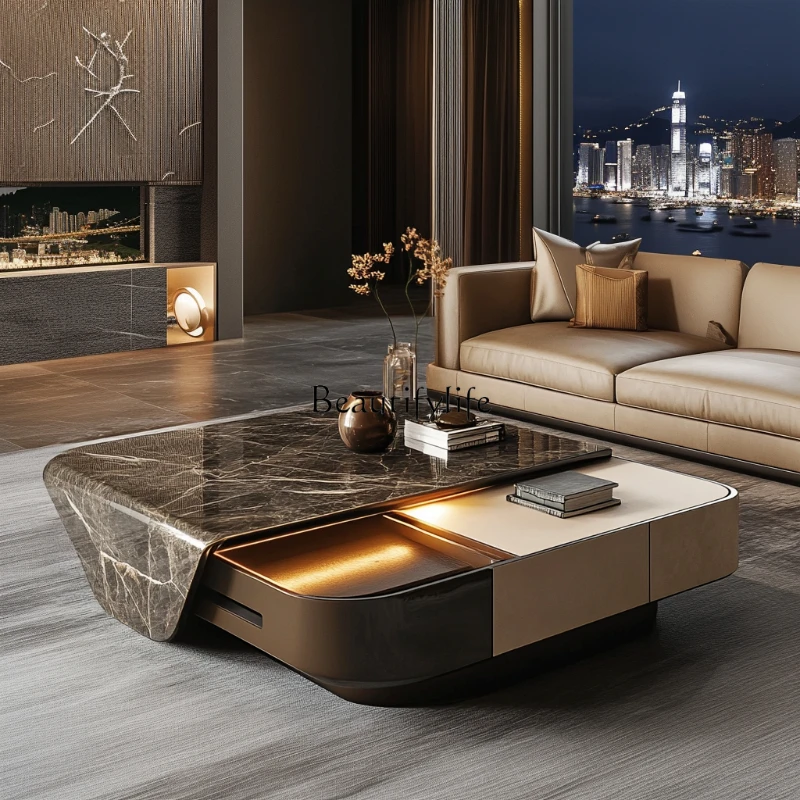 Square jade luxury stone coffee table minimalist high-quality high-end modern light luxury living room
Square jade luxury stone coffee table minimalist high-quality high-end modern light luxury living room