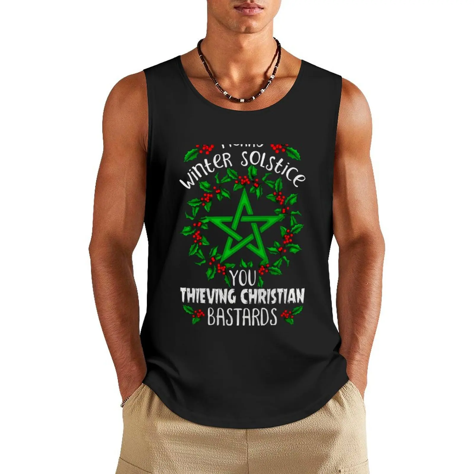 Merry winter solstice you thieving christian bastards Tank Top gym accessories men T-shirt for fitness
Merry winter solstice you thieving christian bastards Tank Top gym accessories men T-shirt for fitness