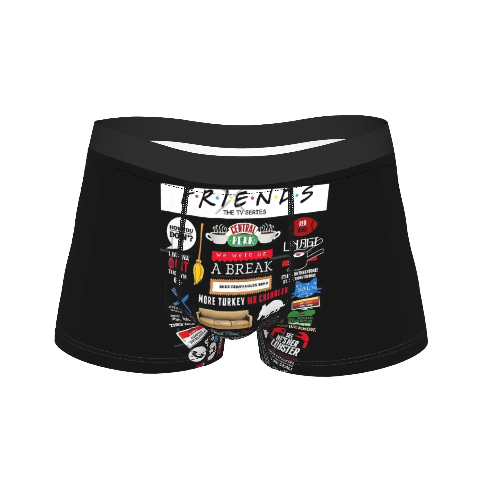 Трусы-боксеры из серии «Друзья», нижнее белье Central Perk с героями мультфильмов, качественные мужские забавные шорты-боксеры с принтом, трусы большого размера
Трусы-боксеры из серии «Друзья», нижнее белье Central Perk с героями мультфильмов, качественные мужские забавные шорты-боксеры с принтом, трусы большого размера