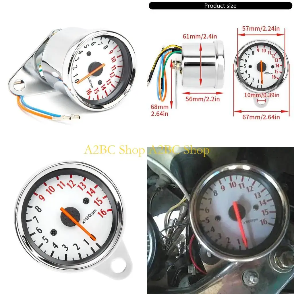 A2BC For Motorbike RPM Gauge Speedometer Tachometer with Precise Engine Data Tracking