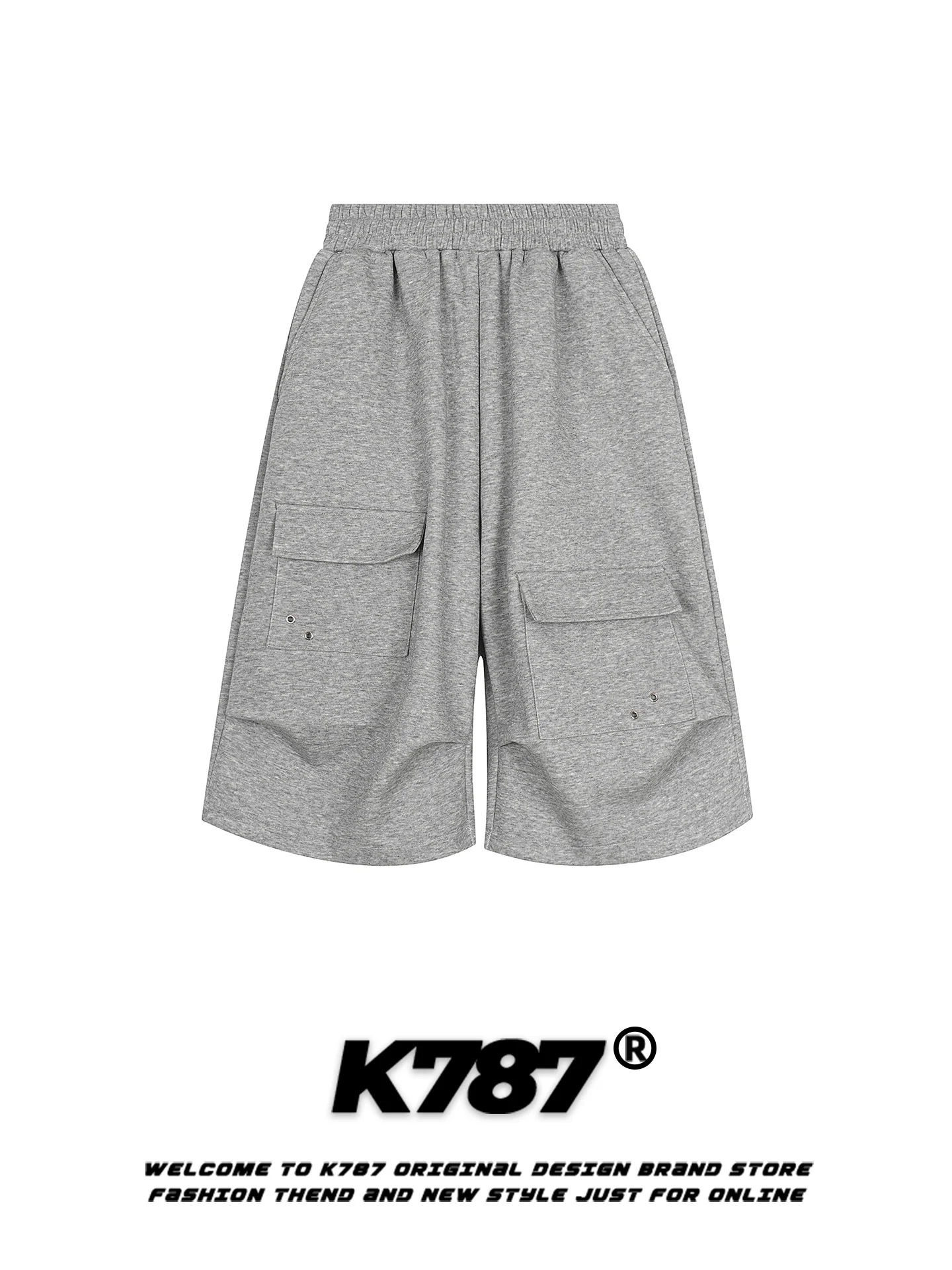 K787 American Retro Five ket Casual Loose Elastic Waist Slim Straight Pure Color Wide Leg Pants Men Women Leisure Trousers
K787 American Retro Five ket Casual Loose Elastic Waist Slim Straight Pure Color Wide Leg Pants Men Women Leisure Trousers