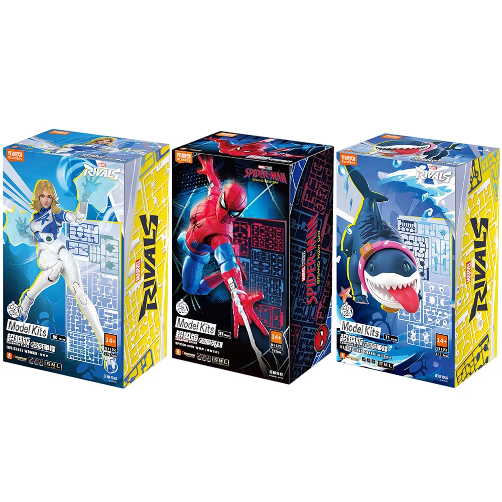Original 100% Blokees Marvel Rivals Spider-Man Champion Class - Invisible Woman & Jeff The Land Shark Model Kits Ornament Toys
Original 100% Blokees Marvel Rivals Spider-Man Champion Class - Invisible Woman & Jeff The Land Shark Model Kits Ornament Toys