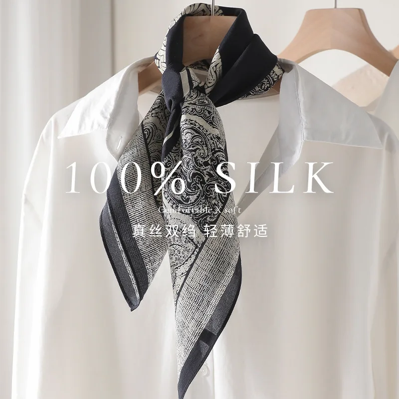 100% Silk Scarf Women Square Fashion Print Hair Neckerchief Lady elegant Luxury High Quality Shawl Wraps Hijab Bandana Scarves
100% Silk Scarf Women Square Fashion Print Hair Neckerchief Lady elegant Luxury High Quality Shawl Wraps Hijab Bandana Scarves