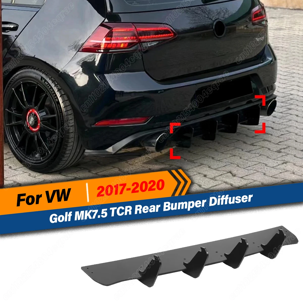 For Volkswagen Golf MK7.5 TCR 2017 2018 2019 2020 Rear Bumper Diffuser Lip Spoiler Rear Surround Splitter Car Tuning BodyKit
For Volkswagen Golf MK7.5 TCR 2017 2018 2019 2020 Rear Bumper Diffuser Lip Spoiler Rear Surround Splitter Car Tuning BodyKit