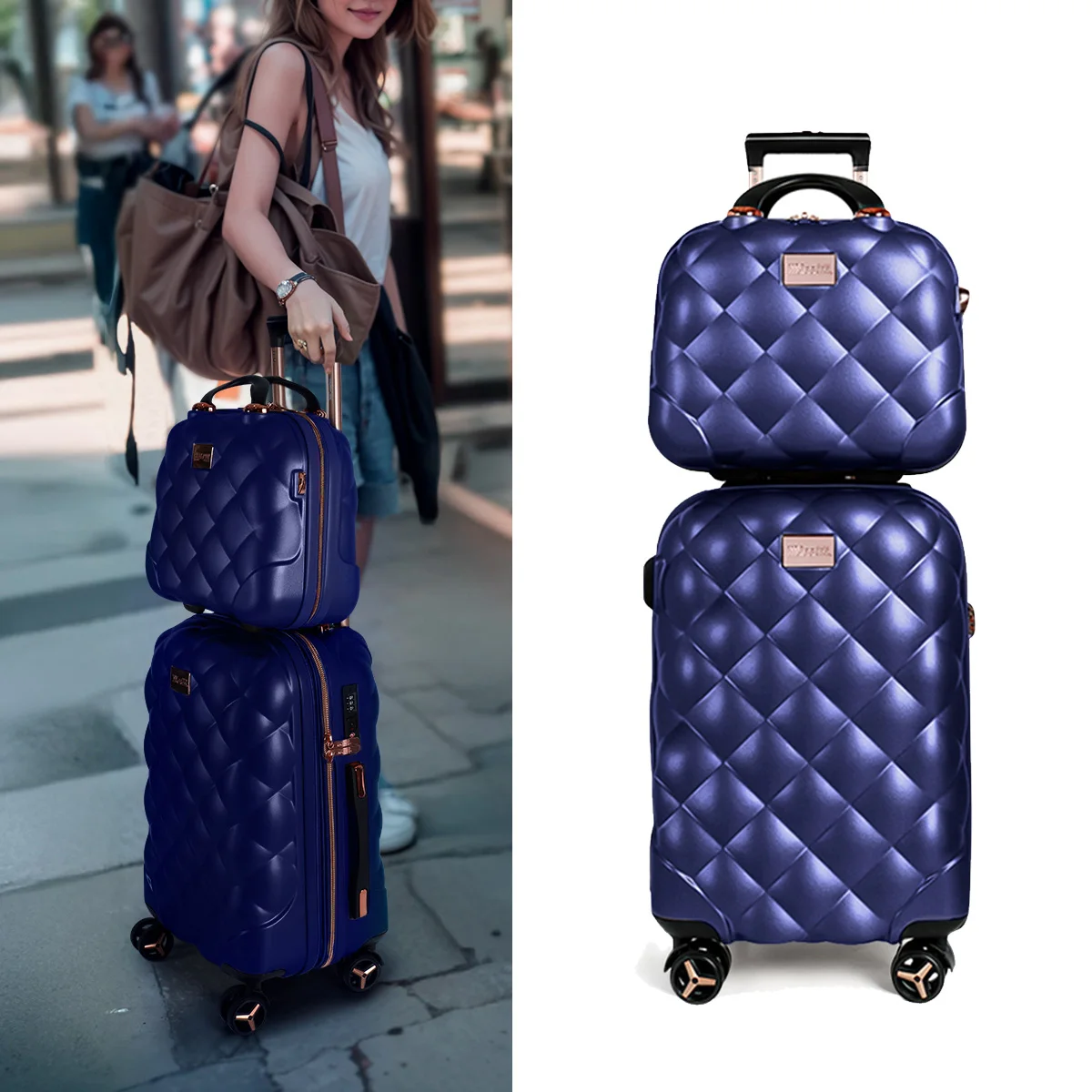 Набор чемоданов с жестким корпусом 20+14 дюймов, одобренный авиакомпаниями, из прочного полипропилена, легкий, расширяемый, для путешествий, 14-дюймовый кейс для косметики
Набор чемоданов с жестким корпусом 20+14 дюймов, одобренный авиакомпаниями, из прочного полипропилена, легкий, расширяемый, для путешествий, 14-дюймовый кейс для косметики