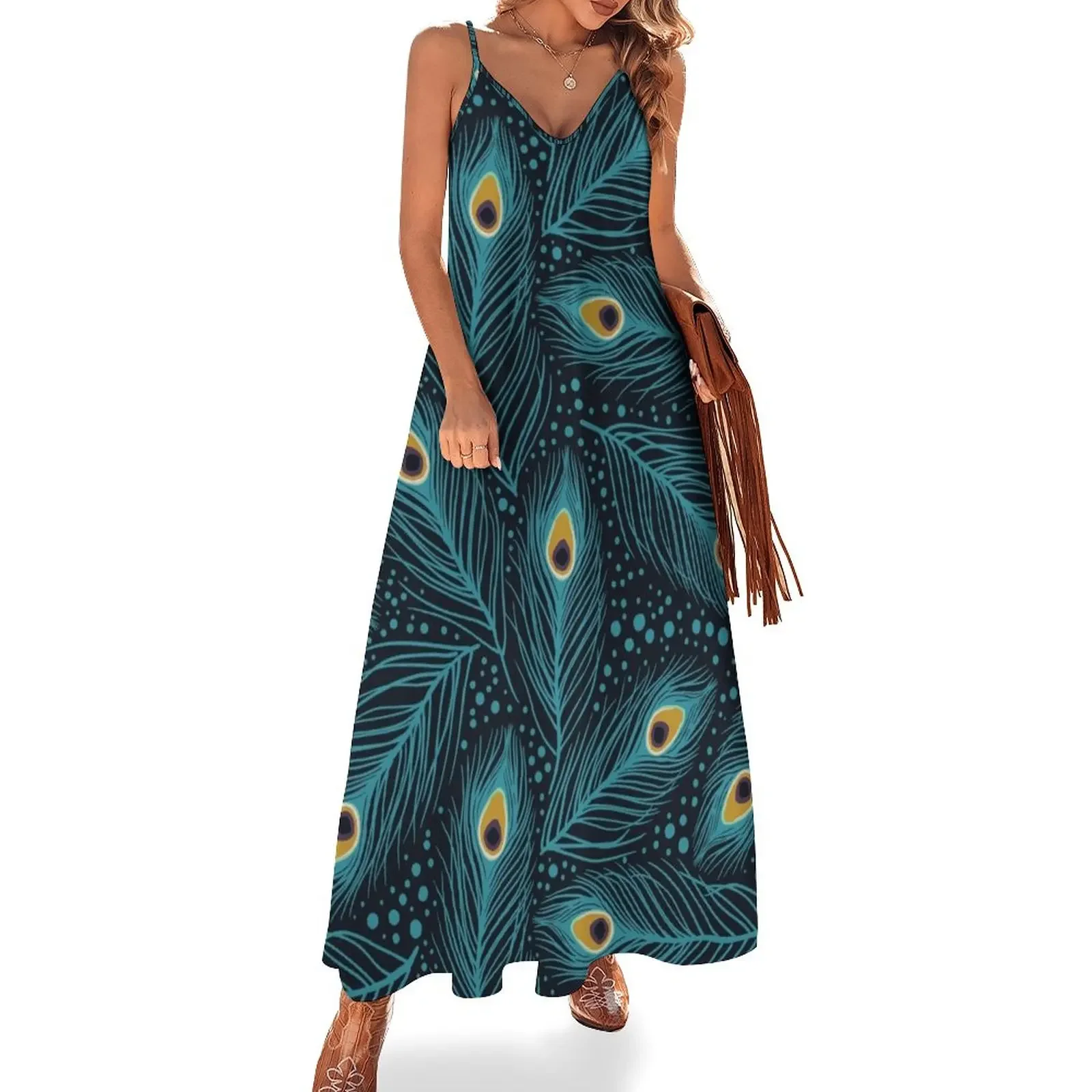 Feather Fantasy. Peacock feathers Sleeveless Dress prom dresses 2025 summer dress for women 2025 Elegant gown
Feather Fantasy. Peacock feathers Sleeveless Dress prom dresses 2025 summer dress for women 2025 Elegant gown
