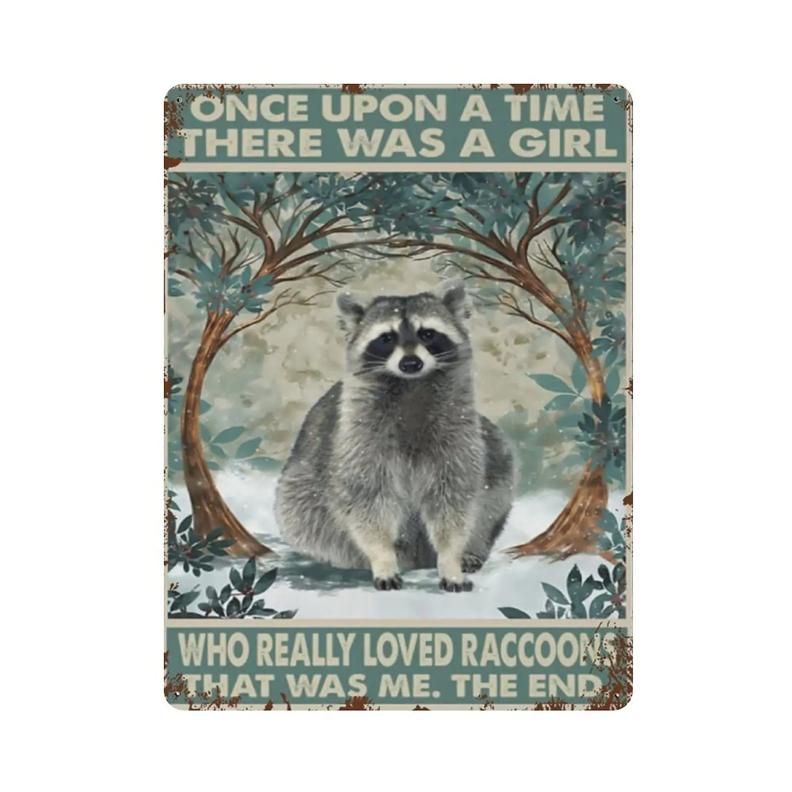 PPFINE There Was A Girl Who Really Loved Raccoons Tin Sign Metal Plaque Art Hanging Iron Painting Retro Home Kitchen Garden Gara
PPFINE There Was A Girl Who Really Loved Raccoons Tin Sign Metal Plaque Art Hanging Iron Painting Retro Home Kitchen Garden Gara