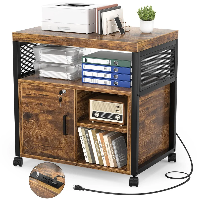 Lateral File Cabinet with Power Outlets USB Ports Locking Rolling Storage for A4 Letter Files Printer Stand Office Furniture
Lateral File Cabinet with Power Outlets USB Ports Locking Rolling Storage for A4 Letter Files Printer Stand Office Furniture