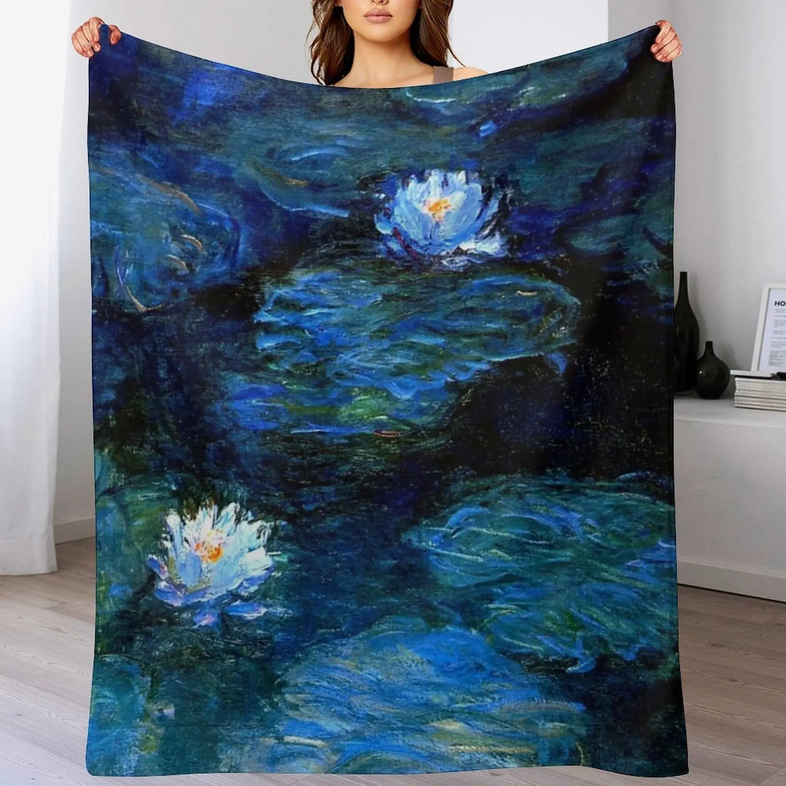 Water Lilies Monet deep blue Throw Blanket Bed For Baby Soft Soft Beds Blankets 
Water Lilies Monet deep blue Throw Blanket Bed For Baby Soft Soft Beds Blankets