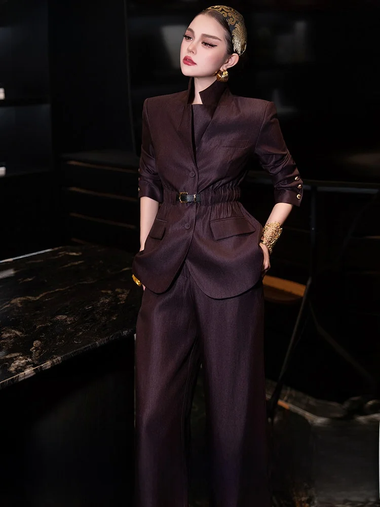 Business Commute Women's Suit Set Autumn Fashion Wide Leg Pants Two Piece Set Elegant Professional Look Business Style
Business Commute Women's Suit Set Autumn Fashion Wide Leg Pants Two Piece Set Elegant Professional Look Business Style
