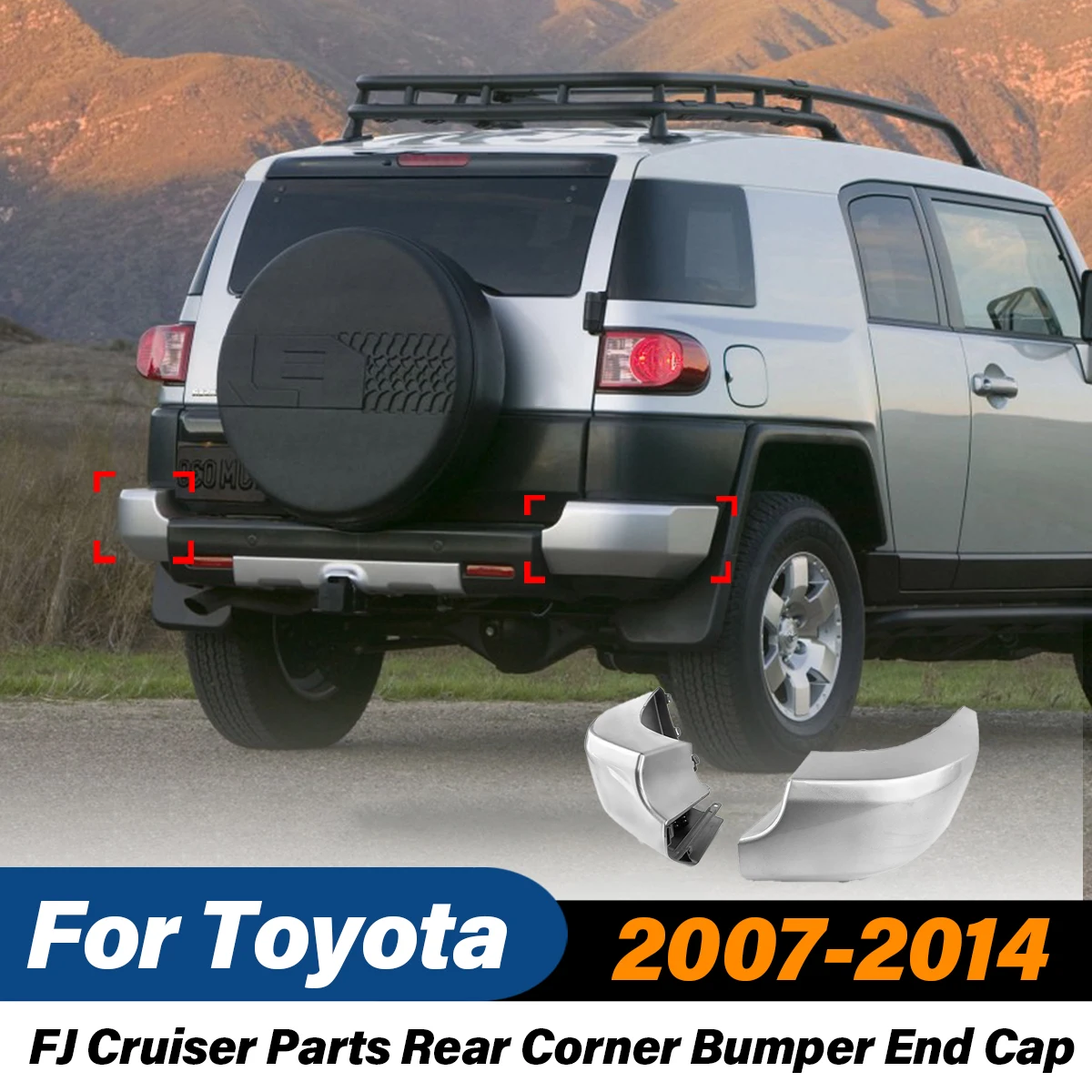 For Toyota FJ Cruiser 2007 2008 2009 2010 2011 2012 2013 2014 Parts Rear Corner Bumper Cap Wrap Anticollision Protect Shells
For Toyota FJ Cruiser 2007 2008 2009 2010 2011 2012 2013 2014 Parts Rear Corner Bumper Cap Wrap Anticollision Protect Shells