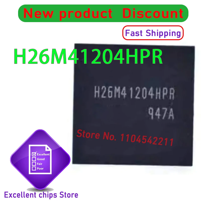 5 шт./лот, оригинальный чип памяти H26M41204 H26M41204HPR BGA153, библиотека шрифтов, EMMC, новый и подлинный
5 шт./лот, оригинальный чип памяти H26M41204 H26M41204HPR BGA153, библиотека шрифтов, EMMC, новый и подлинный