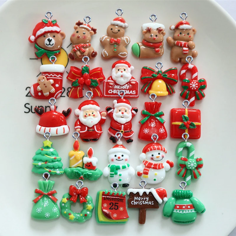 20Pcs Christmas Santa Claus Sock Elk Snowman Resin Charms for Jewelry Making DIY Crafts Earring Necklace Pendants Accessories
20Pcs Christmas Santa Claus Sock Elk Snowman Resin Charms for Jewelry Making DIY Crafts Earring Necklace Pendants Accessories
